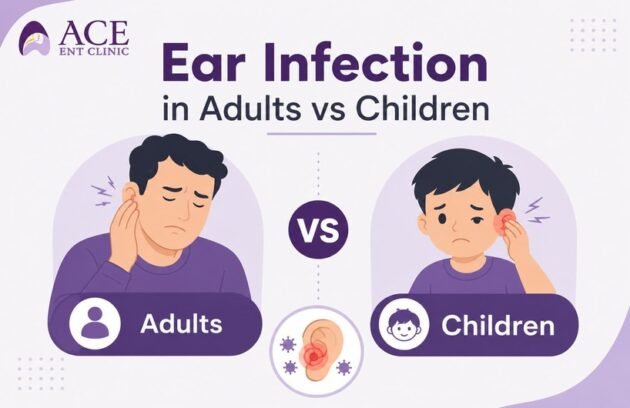 Ear infections in adults vs children