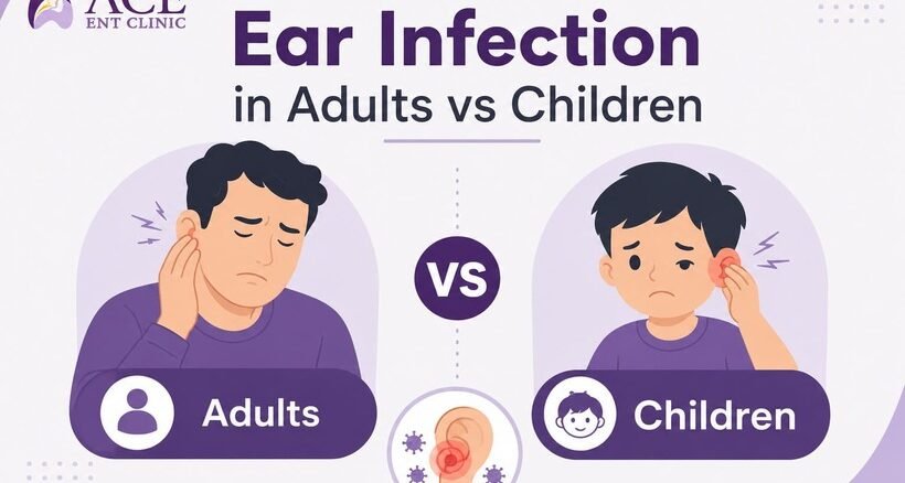 Ear infections in adults vs children