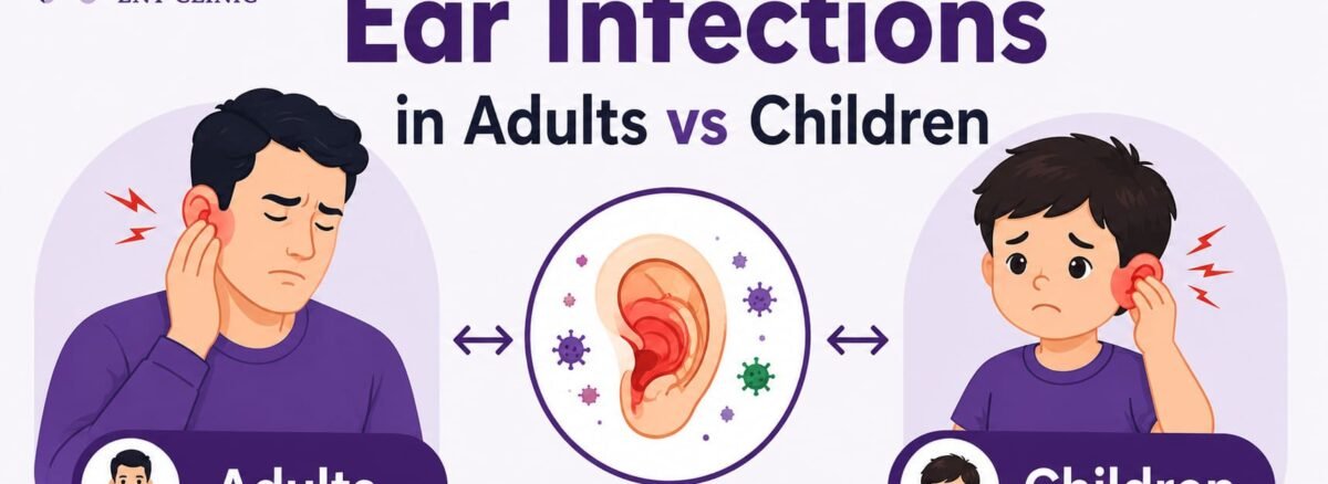 Ear infections in adults vs children