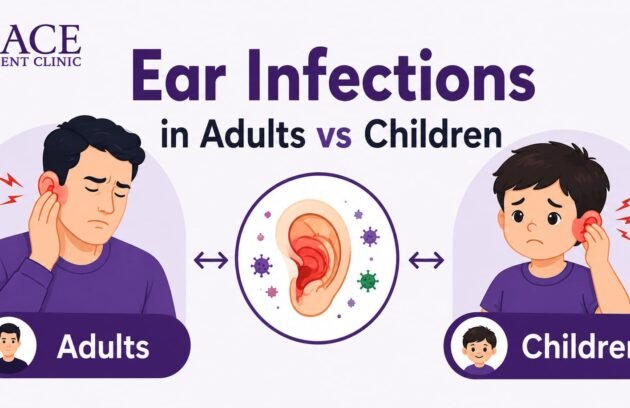 Ear infections in adults vs children